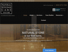 Tablet Screenshot of naturalstonecare.com